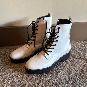 Altrd state white Lace-Up Women's Boots